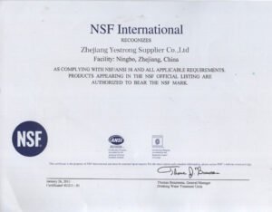 CSA and NSF certificate