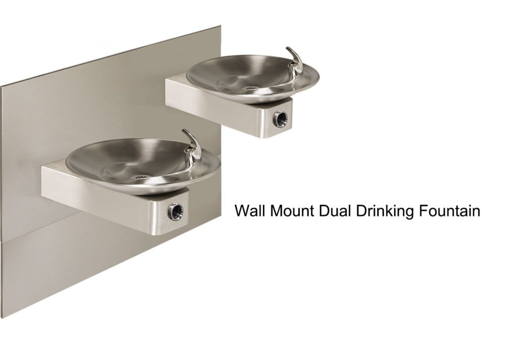 wall mount drinking fountain dual